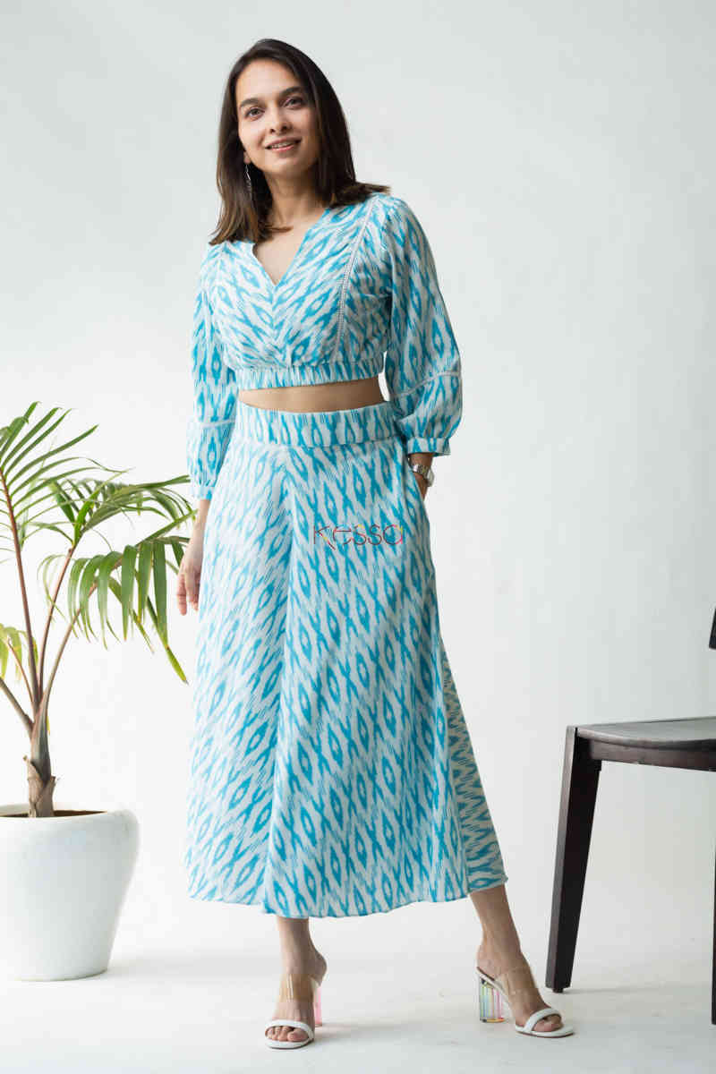 Image for Kusvaa Kcb09 Farzaana Co Ord Set With Hand Block Print Featured