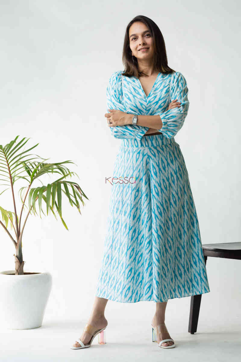 Image for Kusvaa Kcb09 Farzaana Co Ord Set With Hand Block Print Look