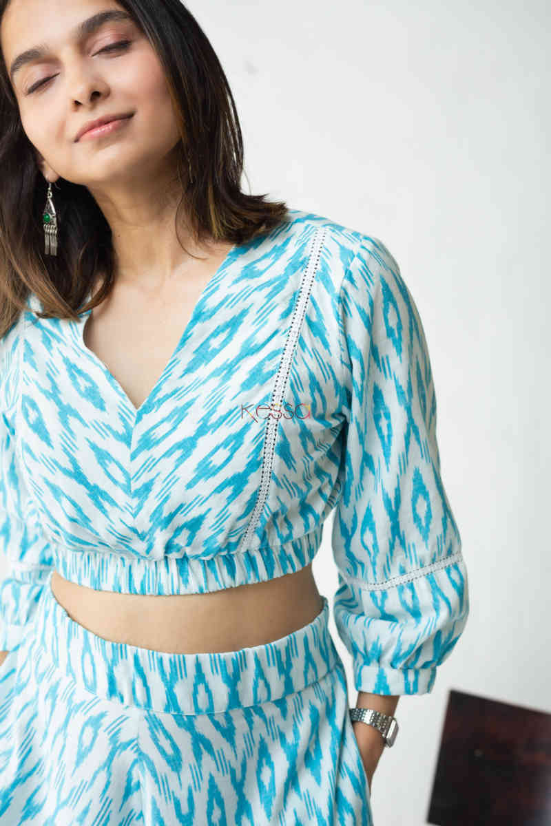 Image for Kusvaa Kcb09 Farzaana Co Ord Set With Hand Block Print Top