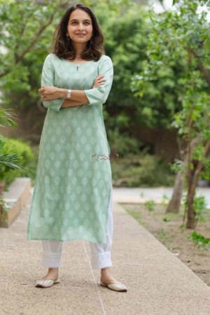 Image for Kusvaa Taf53 Jayda Kurta With Buta Hand Block Print Featured