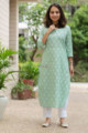 Image for Kusvaa Taf53 Jayda Kurta With Buta Hand Block Print Front