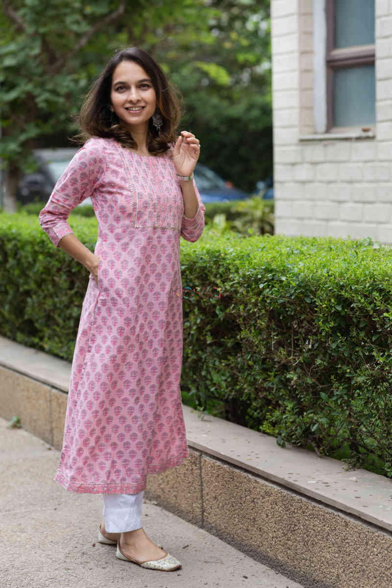 Image for Kusvaa Ws693 Shehroze Kurta With Gota And Bijiya Work Look 1