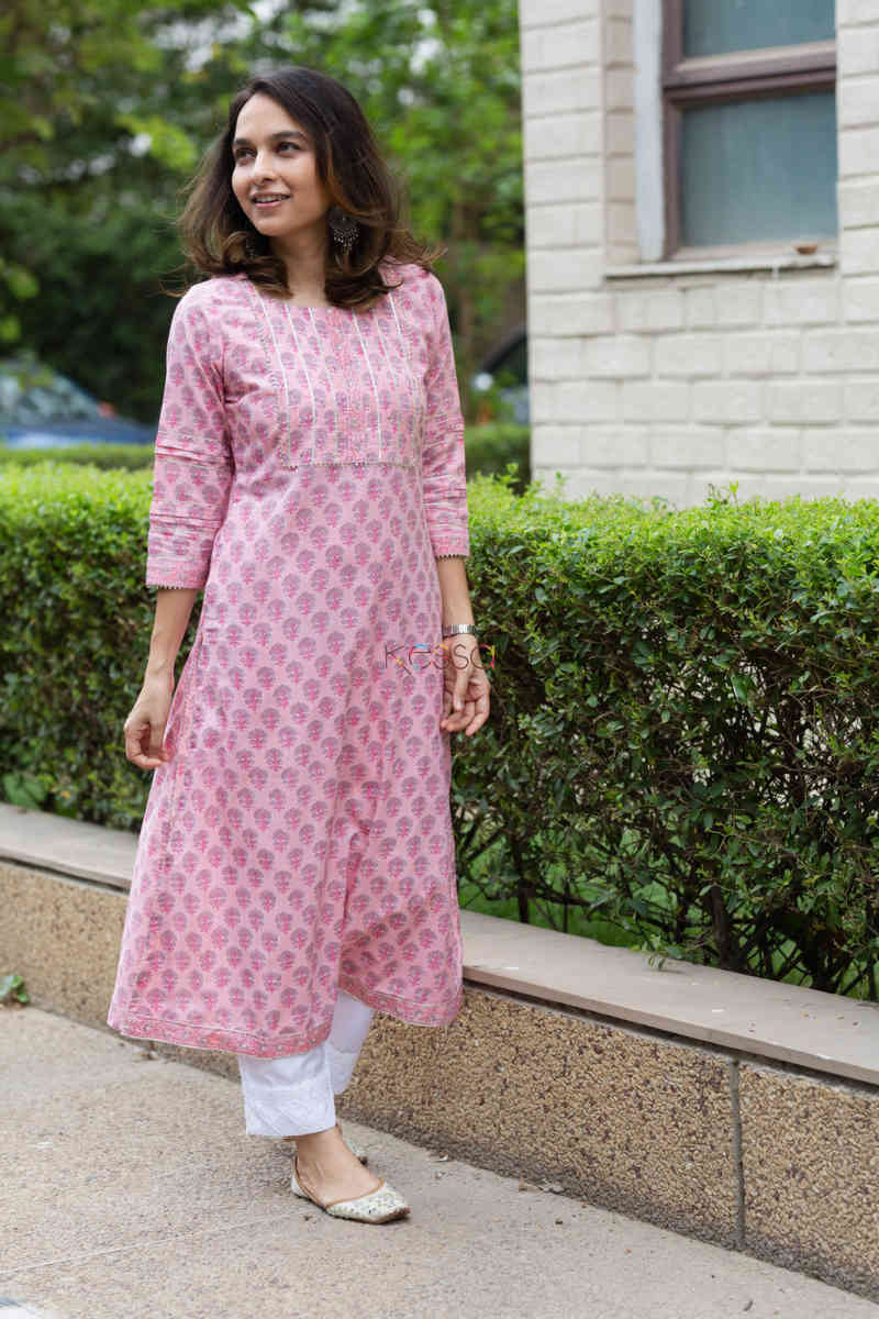 Image for Kusvaa Ws693 Shehroze Kurta With Gota And Bijiya Work Side