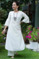 Image for Kusvaa Ws695 Mahru Cotton Dobby Kurta Palazzo Set Look 1