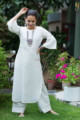 Image for Kusvaa Ws695 Mahru Cotton Dobby Kurta Palazzo Set Look