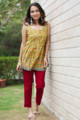 Image for Kusvaa Wsr201 Ziva Cotton Top With Hand Block Print Front 1