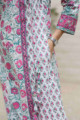 Image for Kusvaa Wsr203 Naazia Angrakha Kurta With Hand Block Print Closeup