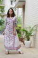 Image for Kusvaa Wsr203 Naazia Angrakha Kurta With Hand Block Print Front