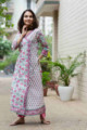 Image for Kusvaa Wsr203 Naazia Angrakha Kurta With Hand Block Print Side