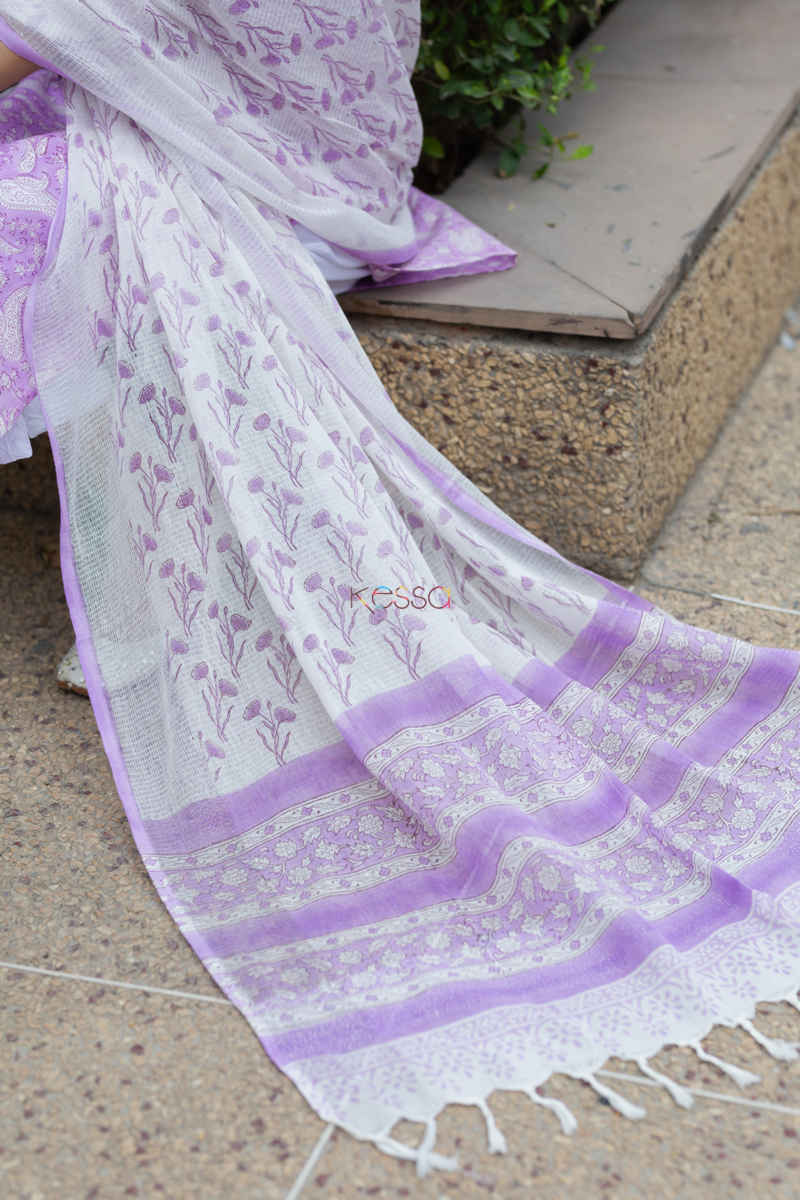 Image for Kusvaa Wsr204 Mushk Kurta Dupatta Set With Hand Block Print Dupatta