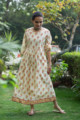 Image for Kusvaa Wsr205 Firaki Kurta With Hand Block Print And Mirror Work Look