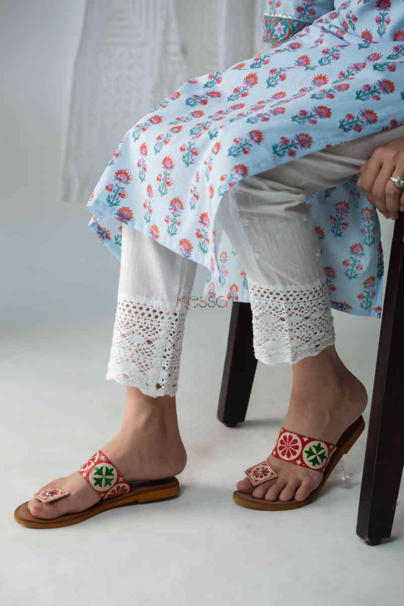 Image for Kusvaa Wsr209 Khawbeeda Kurta With Hand Block Print Bottom