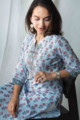 Image for Kusvaa Wsr209 Khawbeeda Kurta With Hand Block Print Look