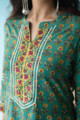 Image for Kusvaa Wsr210 Zemira Kurta Dupatta Set With Hand Block Print Closeup