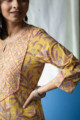 Image for Kusvaa Avdaf38 Soha Kurta Pant Set With Embroidery And Sequin Details Sleeves