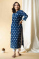 Image for Kusvaa Avdaf39 Shafaaq Indigo Kurta Look 1