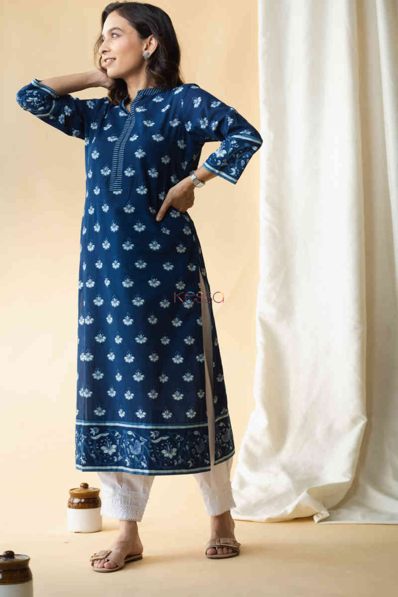 Image for Kusvaa Avdaf39 Shafaaq Indigo Kurta Look