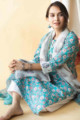 Image for Kusvaa Avdaf43 Oshin Kurta Dupatta Set With Pittan And Lace Details Sitting