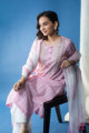 Image for Kusvaa Avdaf44 Nawazish Kurta Dupatta Set With Gota Work Sitting