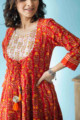 Image for Kusvaa Avdaf46 Nazgul Anarkali Kurta With Gota Patti Work Closeup