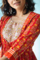 Image for Kusvaa Avdaf46 Nazgul Anarkali Kurta With Gota Patti Work Neck