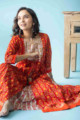 Image for Kusvaa Avdaf46 Nazgul Anarkali Kurta With Gota Patti Work Sitting
