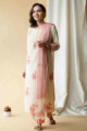 Image for Kusvaa Avdaf49 Ashmeera Kurta Pant And Dupatta Set With Hand Block Print Front
