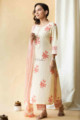 Image for Kusvaa Avdaf49 Ashmeera Kurta Pant And Dupatta Set With Hand Block Print Side 1