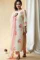 Image for Kusvaa Avdaf49 Ashmeera Kurta Pant And Dupatta Set With Hand Block Print Side 2