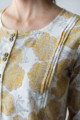 Image for Kusvaa De84 Jesika Kurta With Pant Set With Hand Block Print Closeup