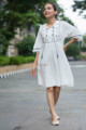 Image for Kusvaa Kcb09 Shabnam Dress With Hand Block Print Front