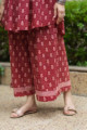 Image for Kusvaa Kcb14 Tabeer Top And Palazzo Set With Hand Block Print Bottom