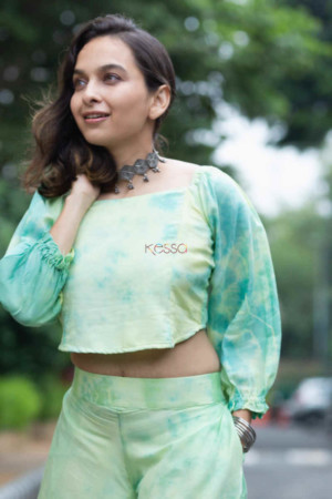 Image for Kusvaa Kcb20 Rangeeli Co Ord Set With Tie And Dye 1 Top