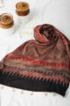 Image for Kusvaa Kiadupatta02 Orhni Stole With Ajrakh Hand Block Print Look