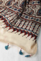 Image for Kusvaa Kiadupatta05 Orhni Stole With Ajrakh Hand Block Print Front