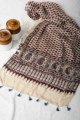 Image for Kusvaa Kiadupatta05 Orhni Stole With Ajrakh Hand Block Print Look