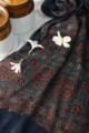 Image for Kusvaa Kiadupatta06 Orhni Stole With Ajrakh Hand Block Print Closeup