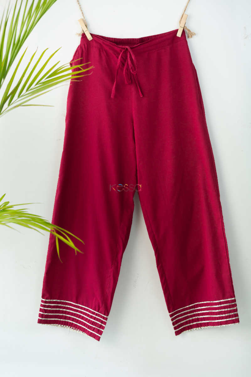 Image for Kusvaa Sap07 Wine Color Gotta Palazzo Featured