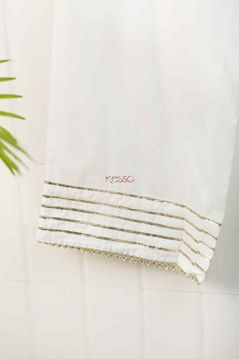 Image for Kusvaa Sap07 Wine Color Gotta Palazzo Offwhite Closeup