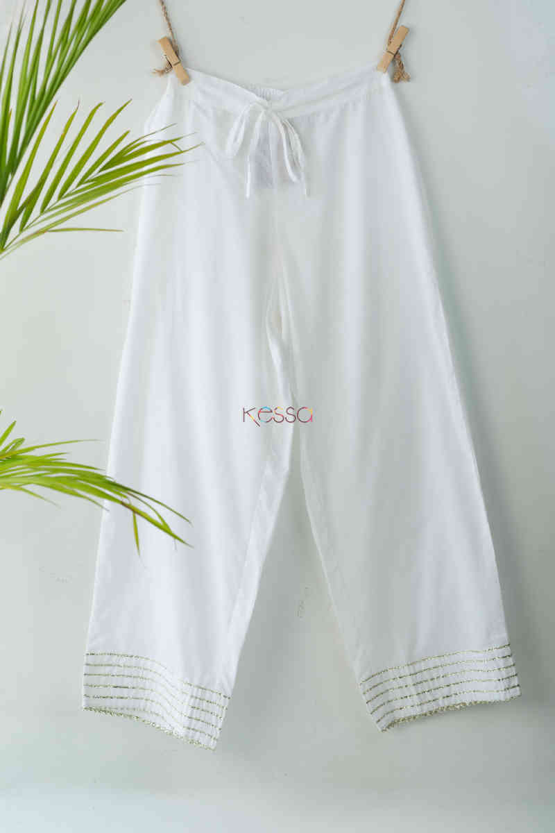 Image for Kusvaa Sap07 Wine Color Gotta Palazzo White