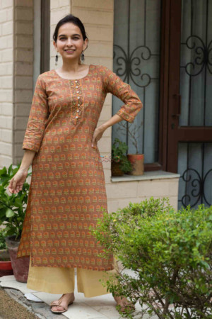 Image for Kusvaa Taf54 Daritri Kurta With Floral Print Featured