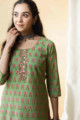 Image for Kusvaa Taf56 Kalpvan Straight Kurta With Floral Prints Look 2
