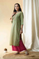 Image for Kusvaa Taf56 Kalpvan Straight Kurta With Floral Prints Look