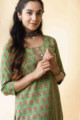 Image for Kusvaa Taf56 Kalpvan Straight Kurta With Floral Prints Side 1