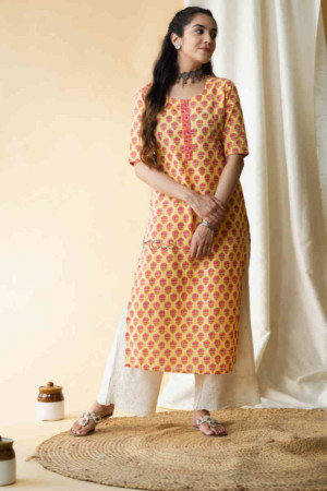 Image for Kusvaa Vcr47 Shehzeen Cotton Kurta Featured