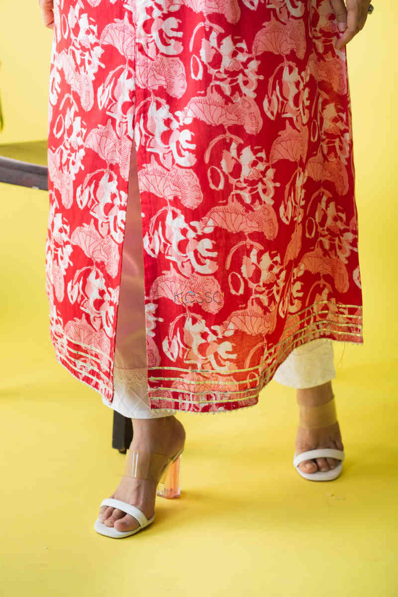 Image for Kusvaa Vcr52 Abeerah Kurta With Gota Work Bottom