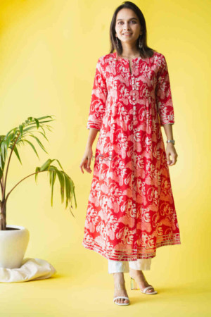 Image for Kusvaa Vcr52 Abeerah Kurta With Gota Work Featured