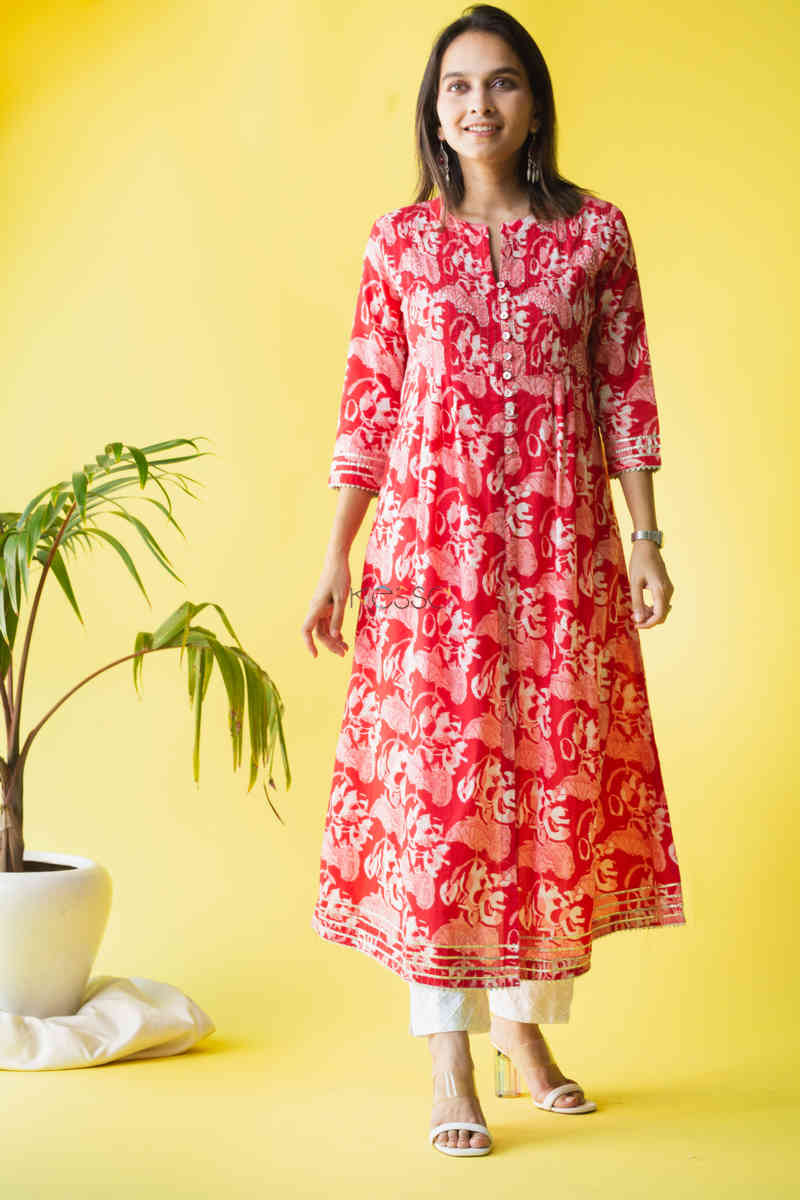 Image for Kusvaa Vcr52 Abeerah Kurta With Gota Work Featured