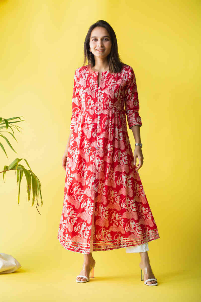 Image for Kusvaa Vcr52 Abeerah Kurta With Gota Work Front