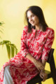 Image for Kusvaa Vcr52 Abeerah Kurta With Gota Work Sitting 1
